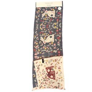 Rachel Zoe Bunny Rabbit Easter Table Runner Farmhouse Country Cottage Reversible